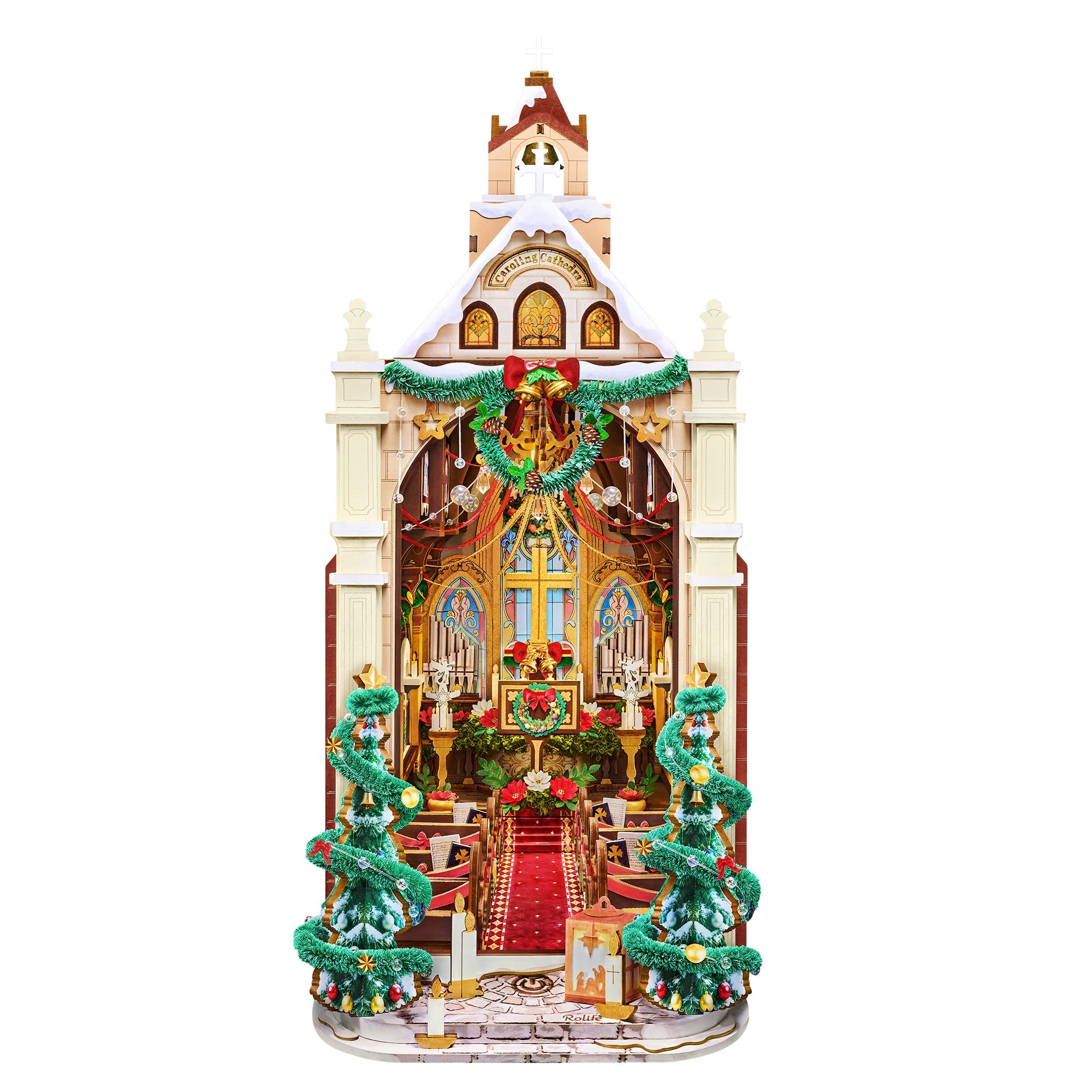 Rolife Caroling Cathedral TGB26 — completed model DIY kit display