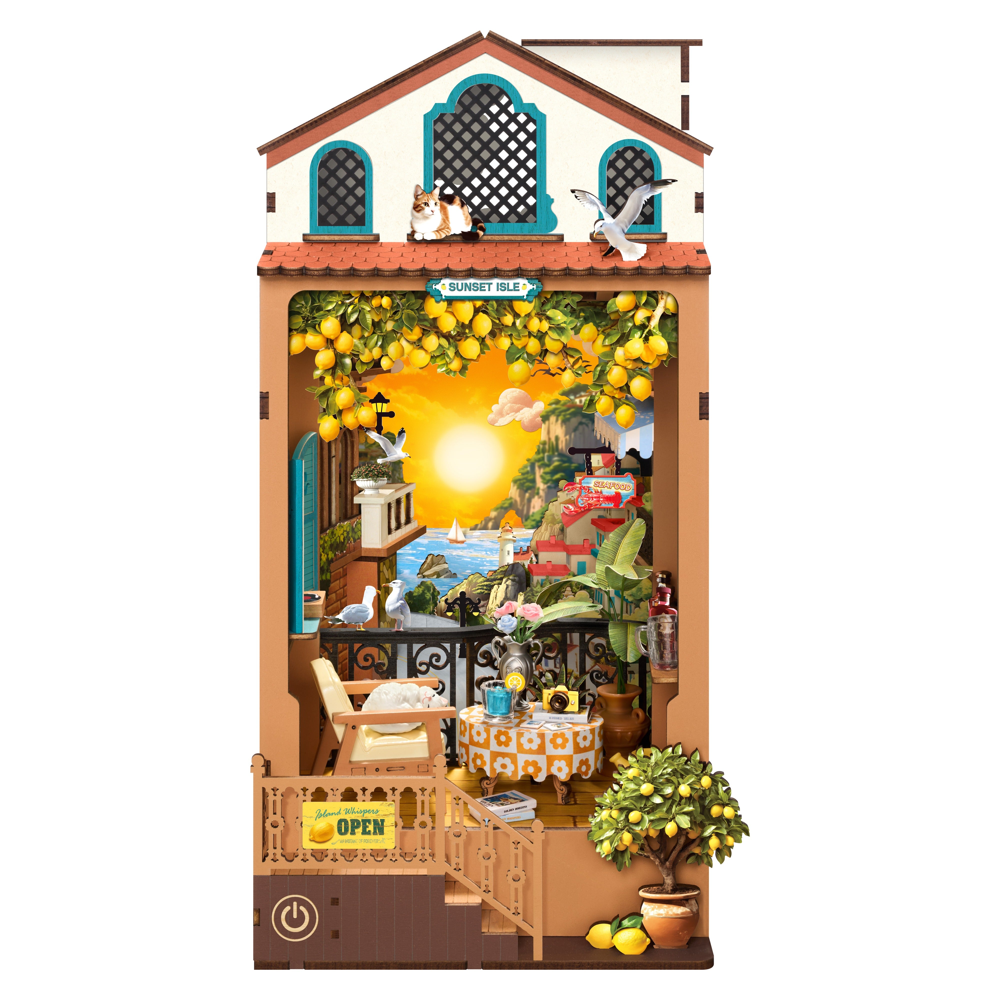 Rolife Sunset Isle TGB18 — completed model DIY kit display