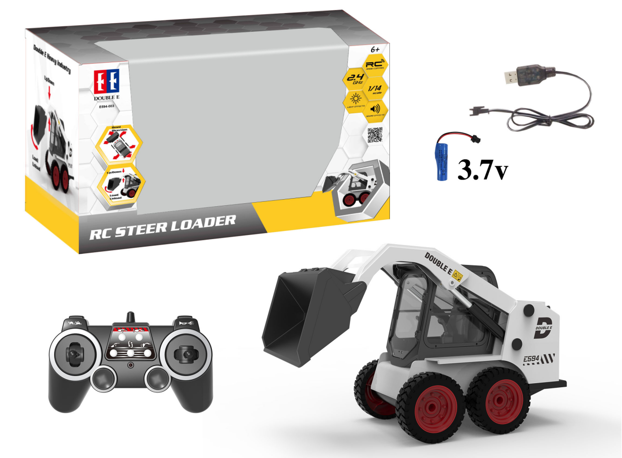 Double E E594-003 2.4GHz RC Hydraulic Skid Steer Loader Toy Gift