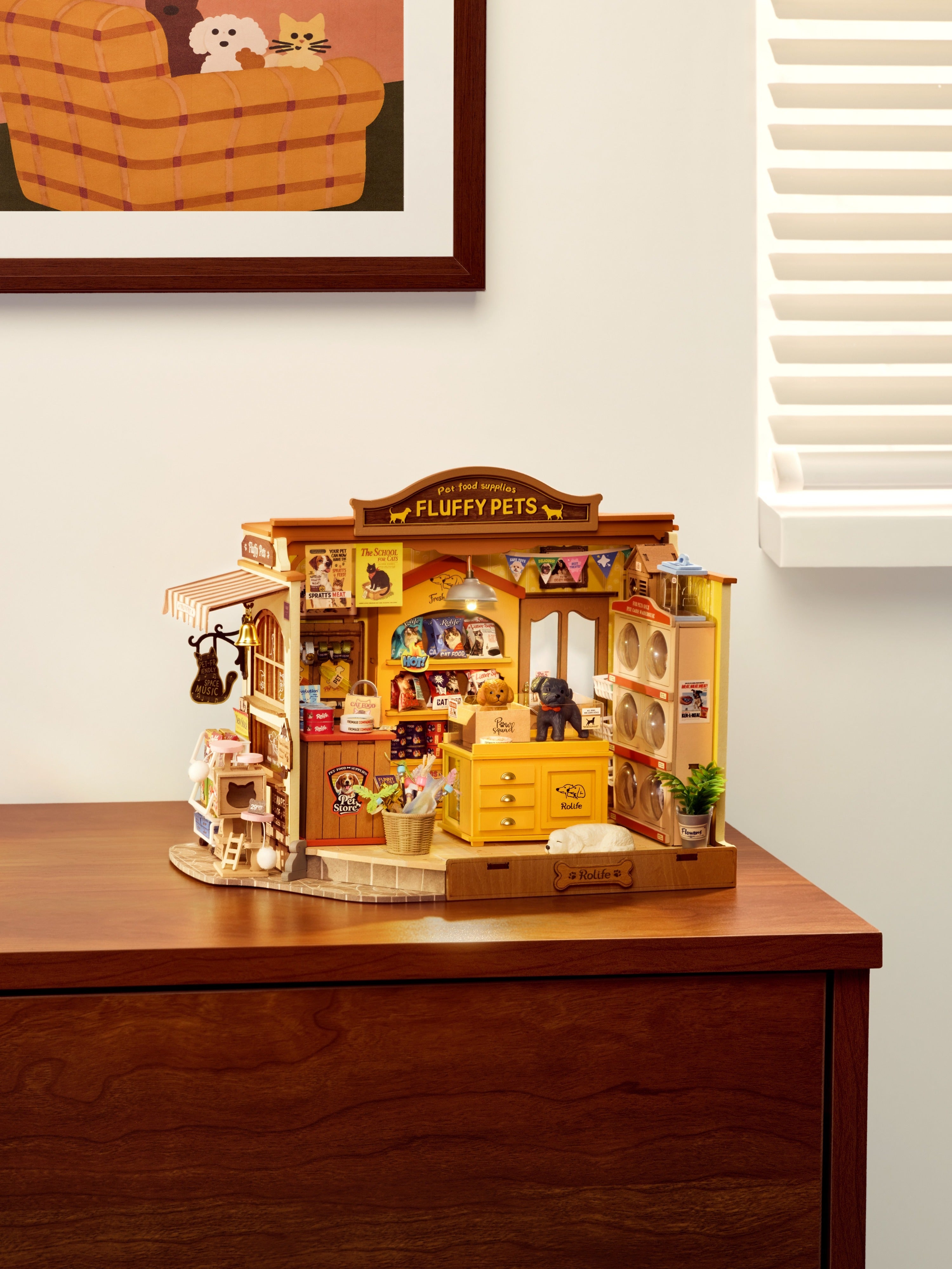 Rolife Fluffy Friends Store DG185 — display setting DIY kit display