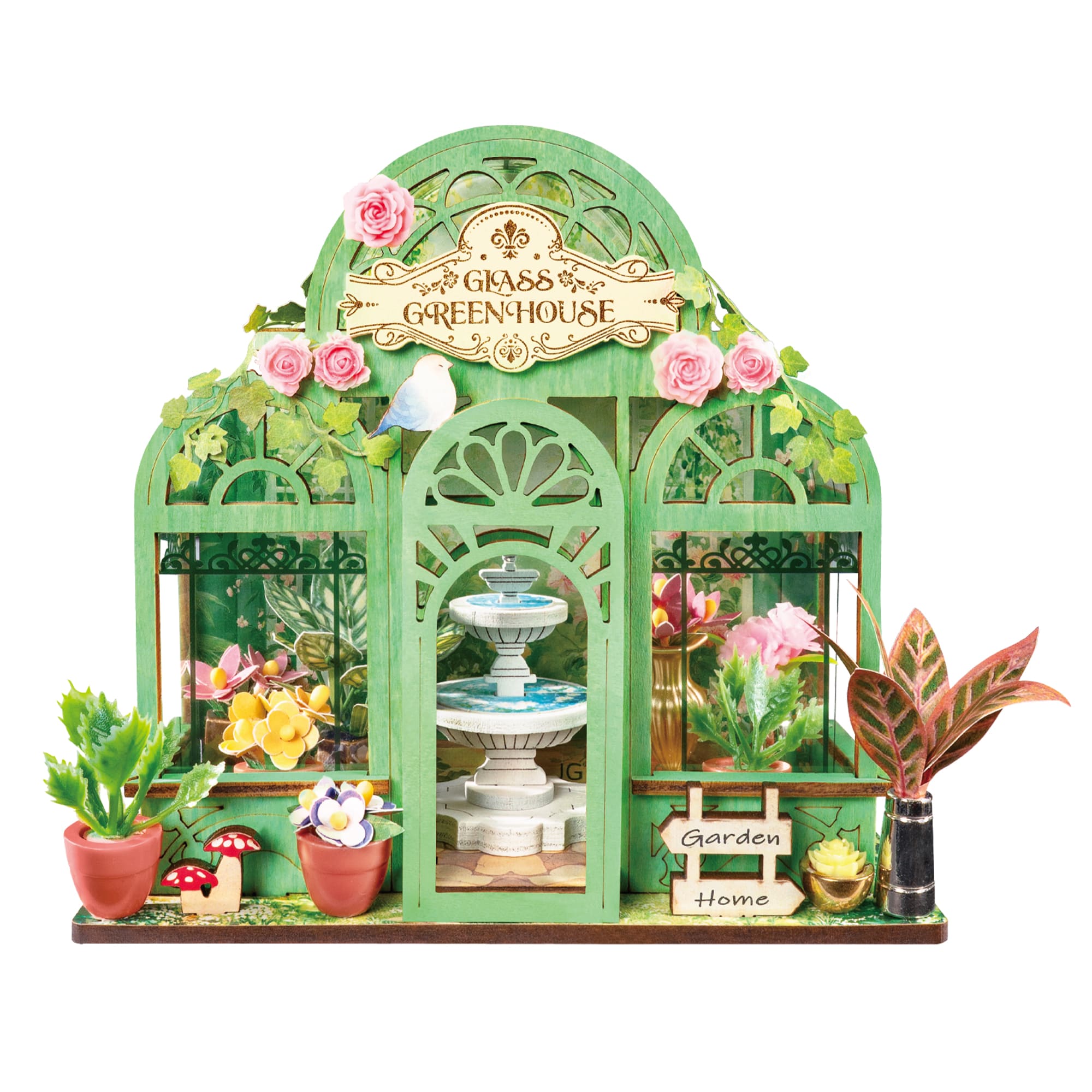 Rolife Green Fountain Garden DS049 — display setting DIY kit display