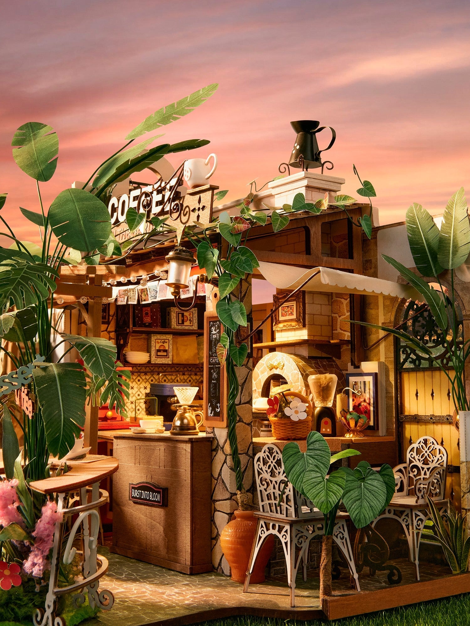 Rolife Leafree Café DH201 — display setting DIY kit display