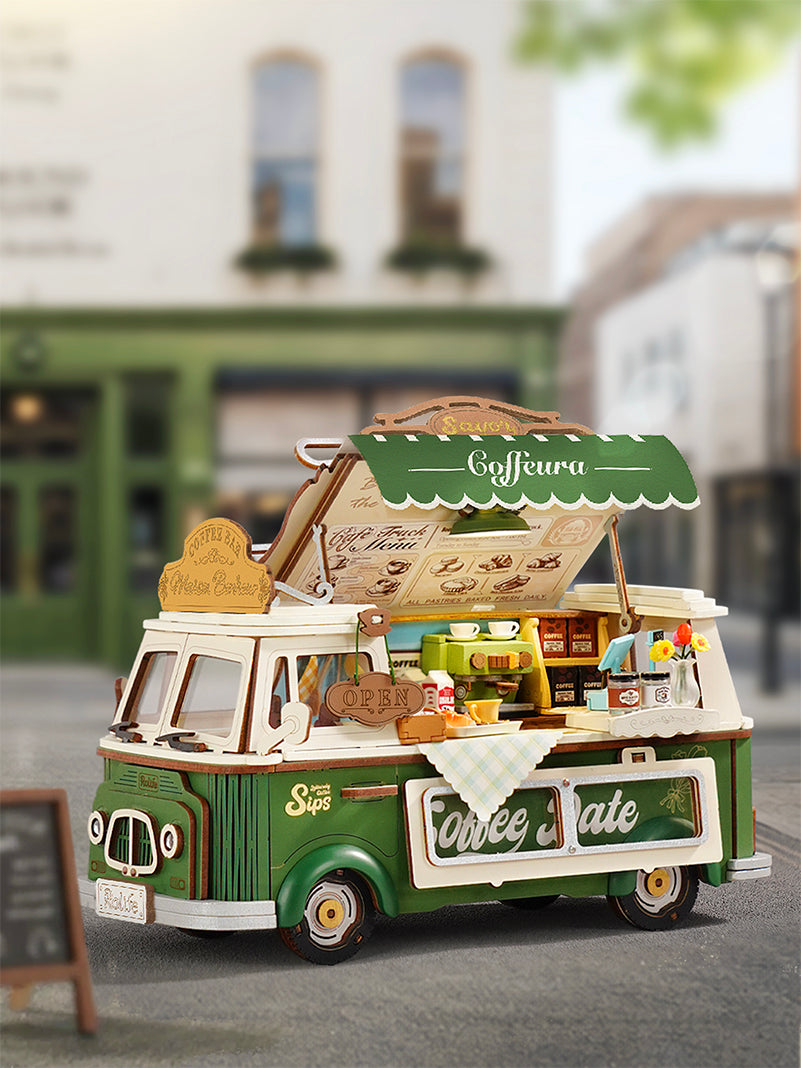 Rolife Leo's Coffee Truck TGS07 — display setting DIY kit display