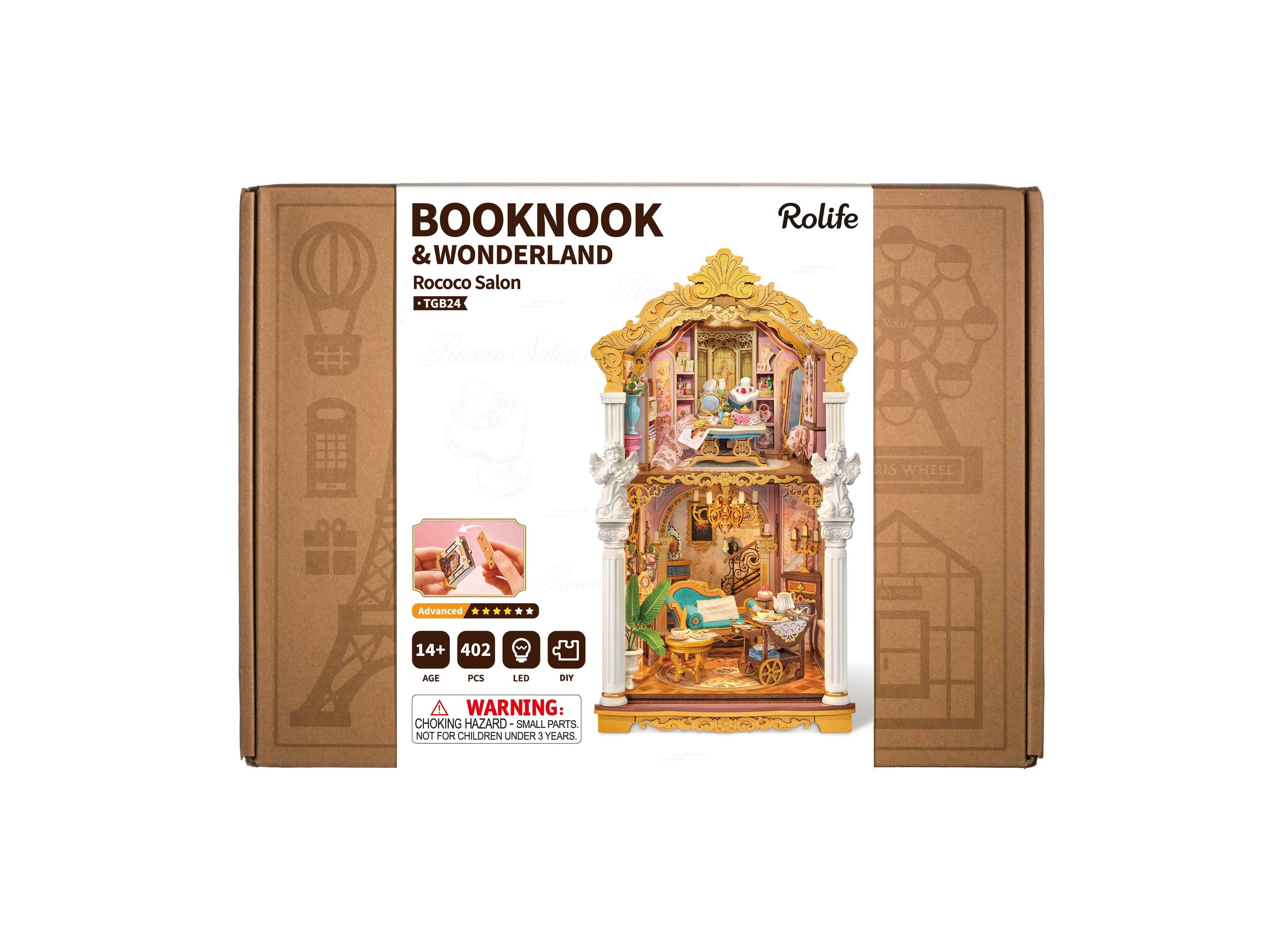 Rolife Rococo Salon TGB24 — front of the retail packaging DIY kit