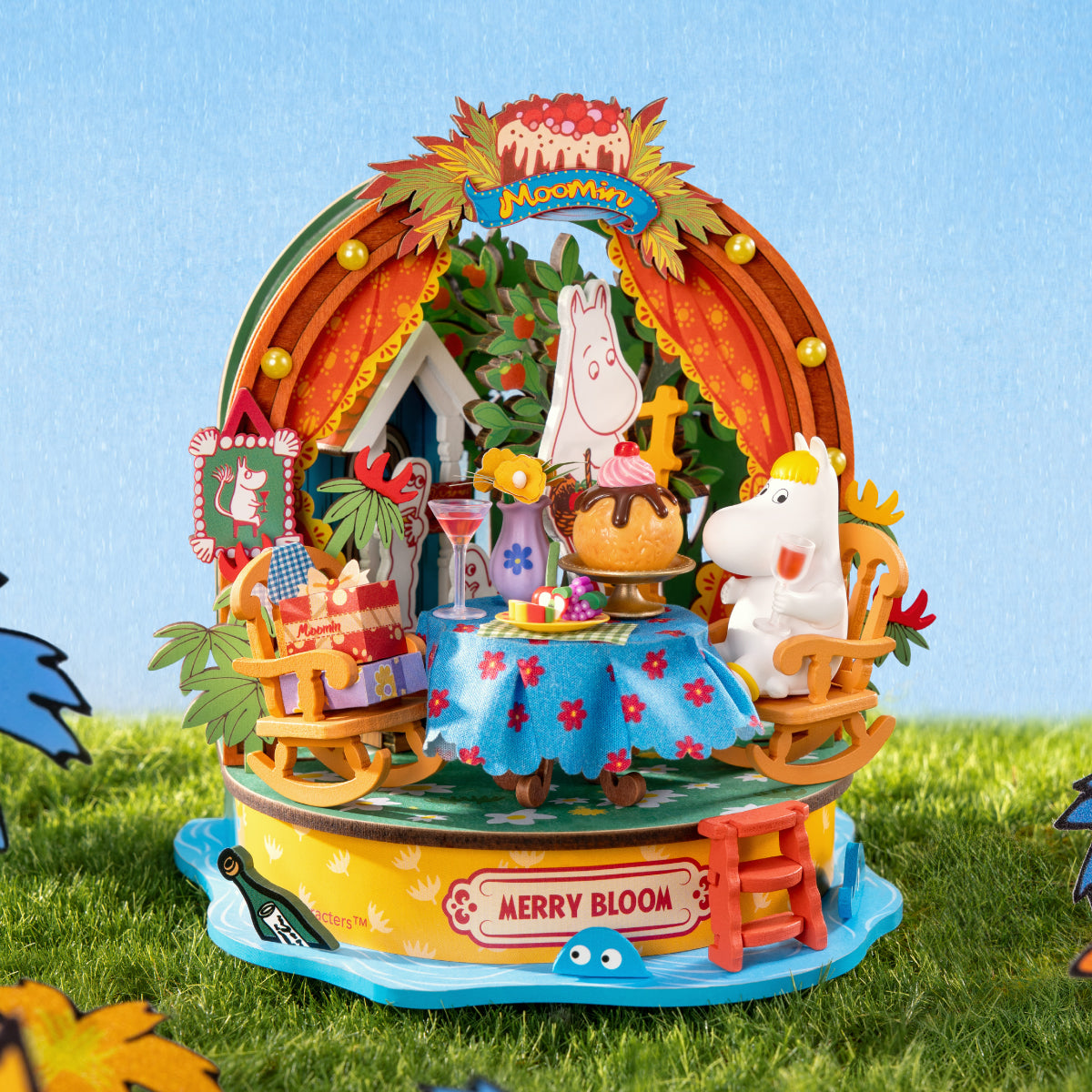 Rolife Rolife Snorkmaiden's Garden Party DA011 — yellow Snorkmaiden garden party scene DIY kit detail