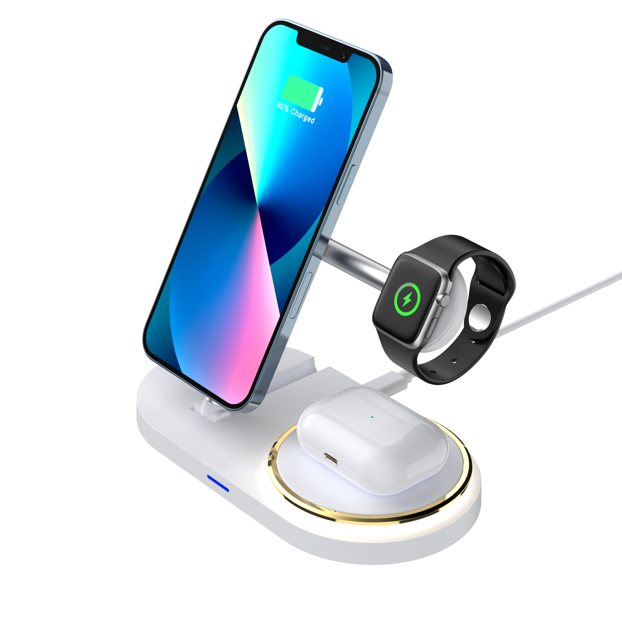Wireless charger online with led light