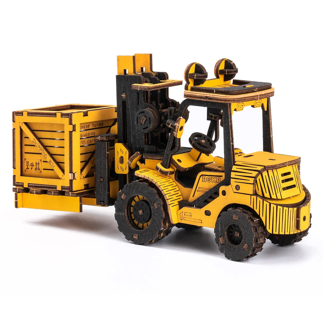 ROKR Forklift Engineering Vehicle 3D Wooden Puzzle TG413K  Educational Toy for Kids Truck Toys for Gifts