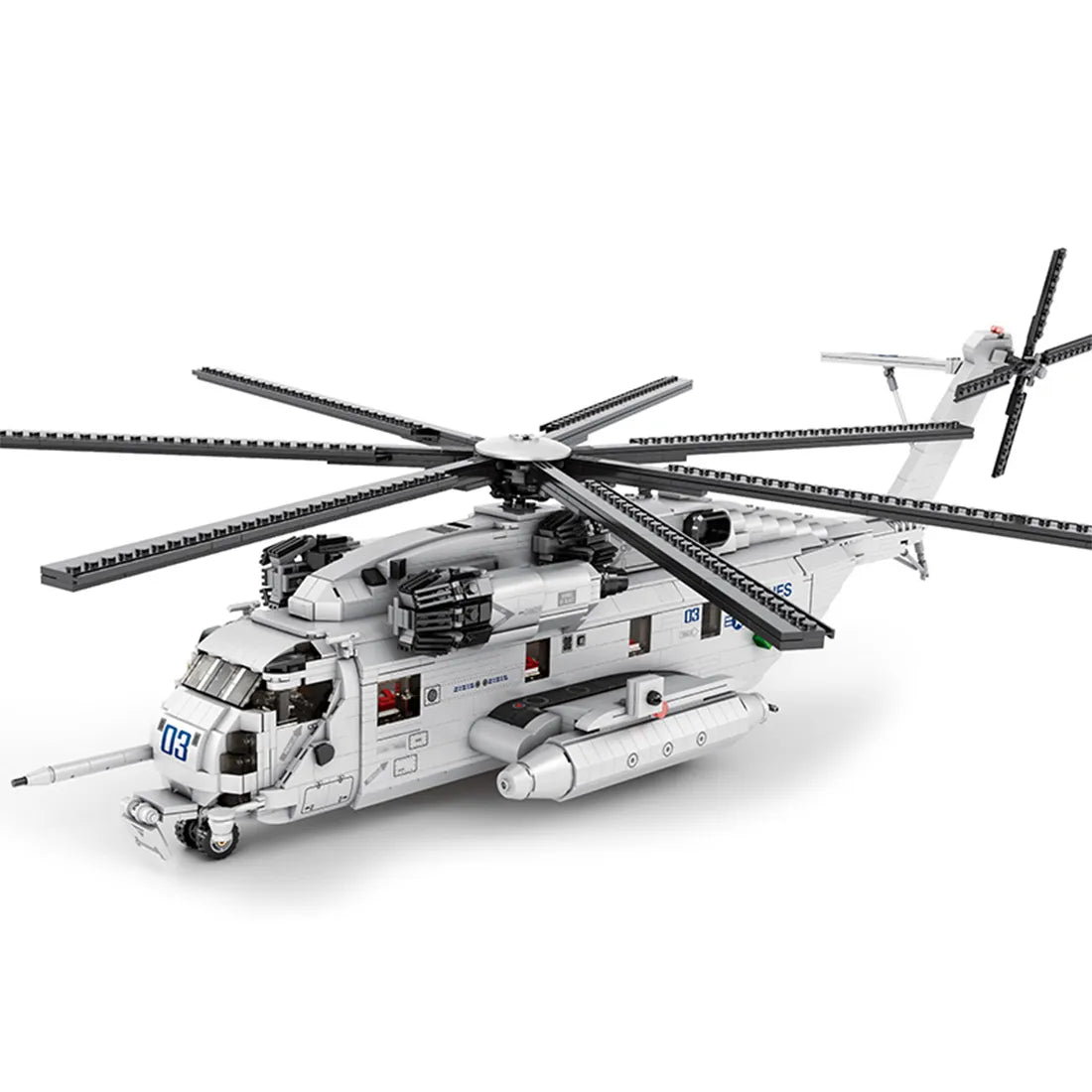2192PCS CH-53E Super Stallion Helicopter Building Kit Military Aircraft Model Assembly Reobrix