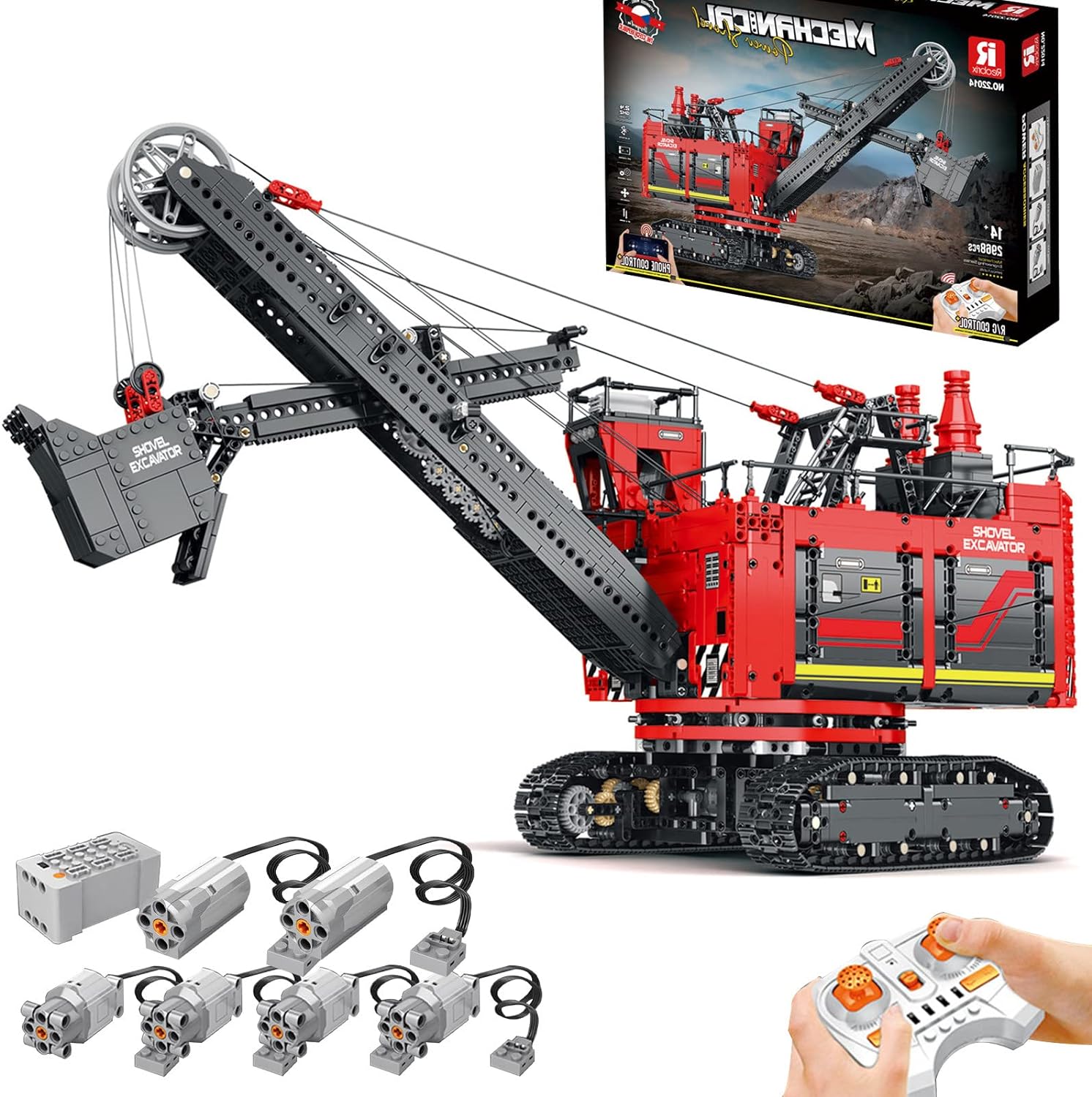 2968PCS Electric shovel excavator Building Blocks Rc Car APP Control City Engineering Construct Reobrix