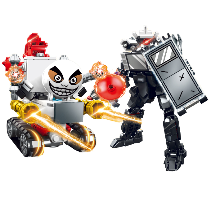 4PACKS 859PCS Toilet Man Vs Monitor Man Game Figures Speakerman Camera Man Dolls Skibidi Doll Building Block Toys MG1392