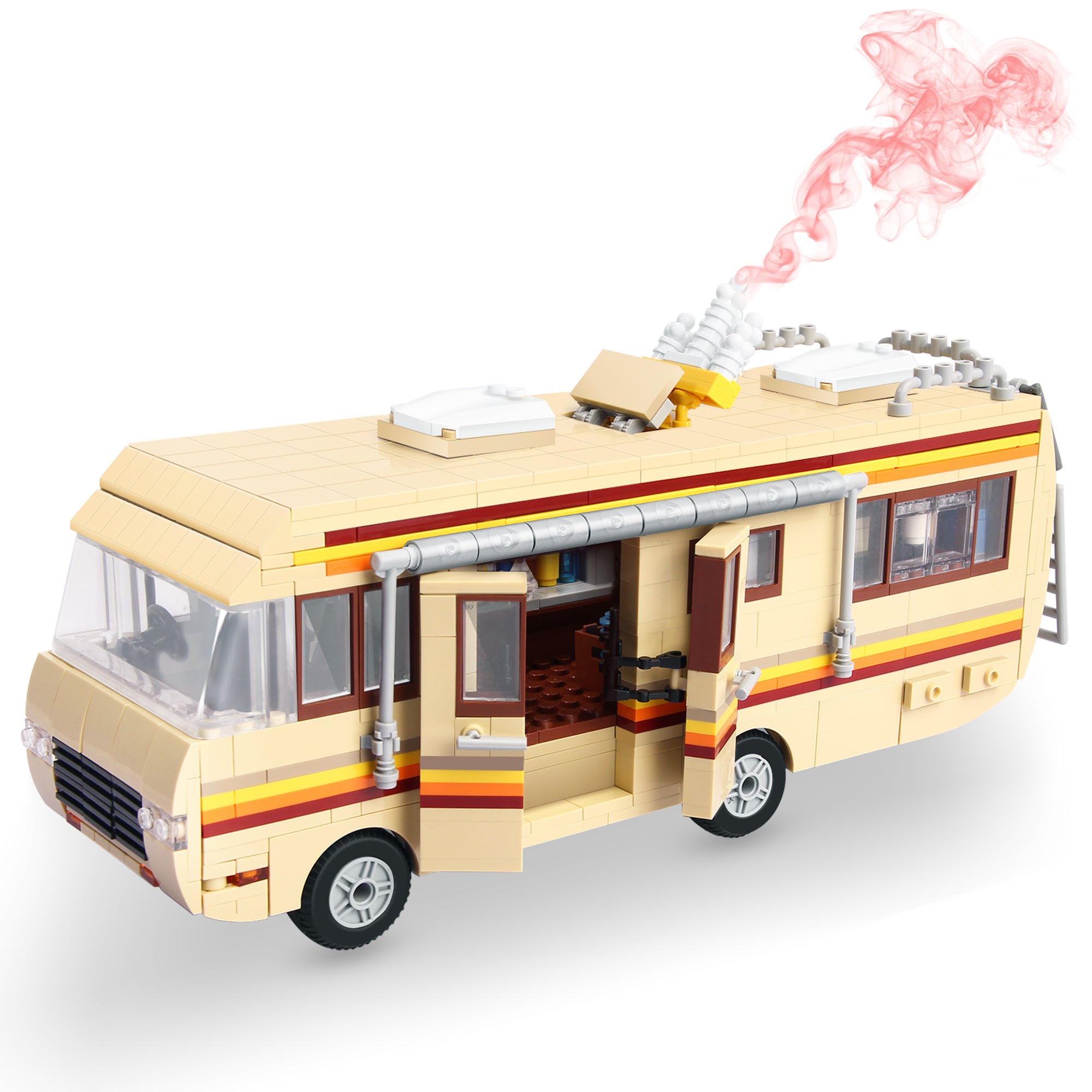 643PCS Classic U.S.Drama Movie TV Breaking Bad Walter White Work Car Pontiacl Lab RV Technical Model Toys Gift