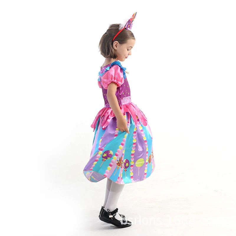 New Candy Princess Cosplay For Girls Kids Halloween  Role Play Party Birthday Gift Dress Performance Show Book Week Costume