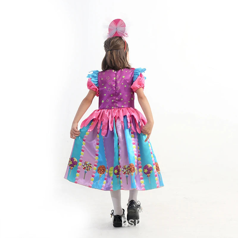 New Candy Princess Cosplay For Girls Kids Halloween  Role Play Party Birthday Gift Dress Performance Show Book Week Costume