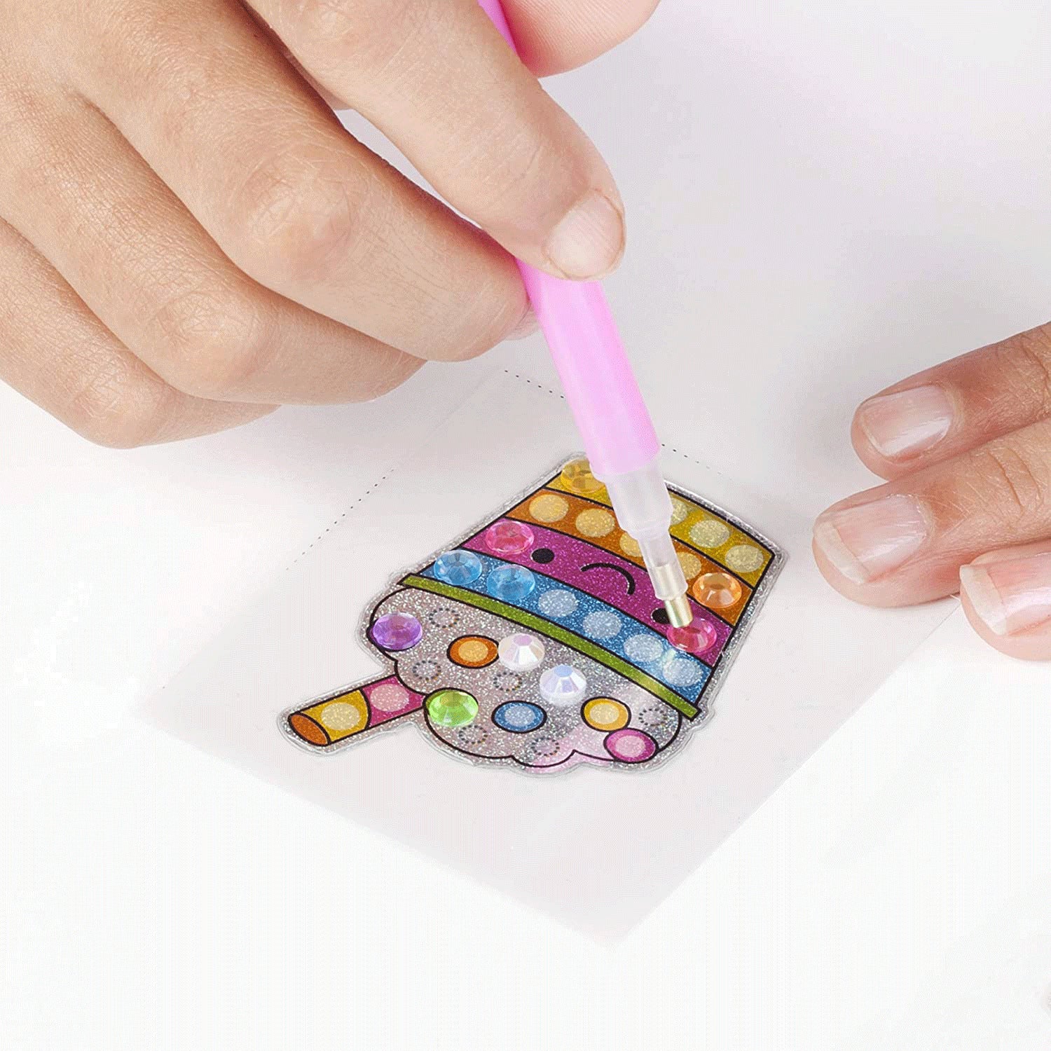 Magical Big Gem Painting DIY Arts and Crafts DIY Diamond Painting Stickers Kits for Kids Diamond Art Sticker Paint with Diamonds -Sweet Treats