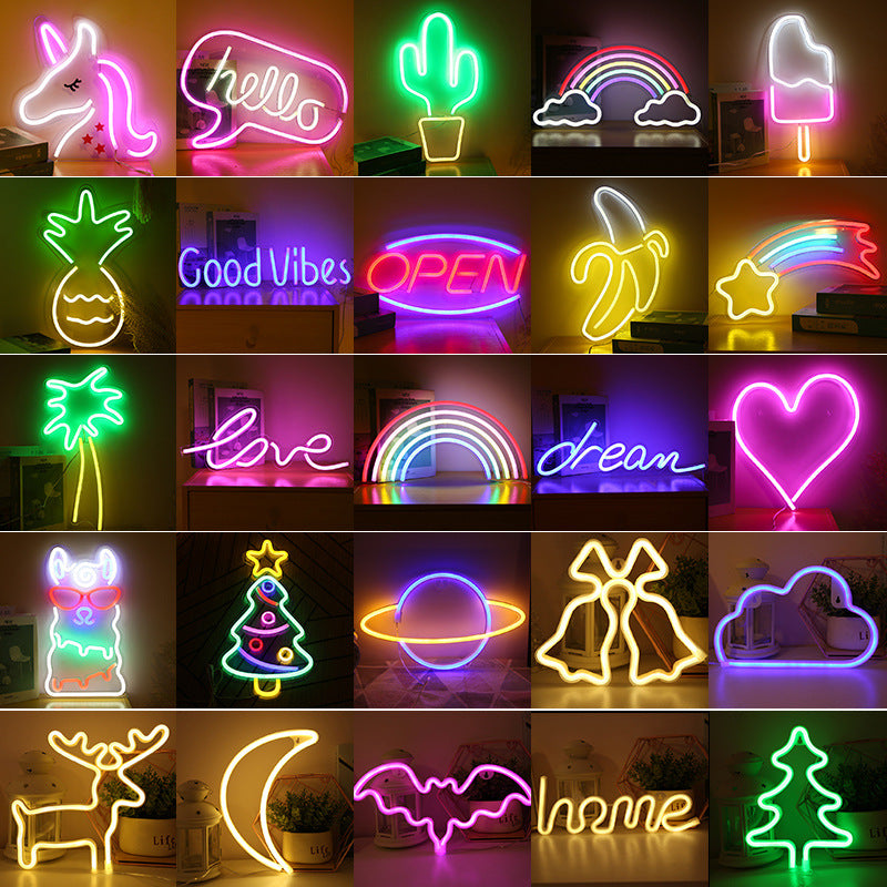 Cute LED Neon Light Wall Decorative Theme Birthday for kids  Neon Sign Night Lamp