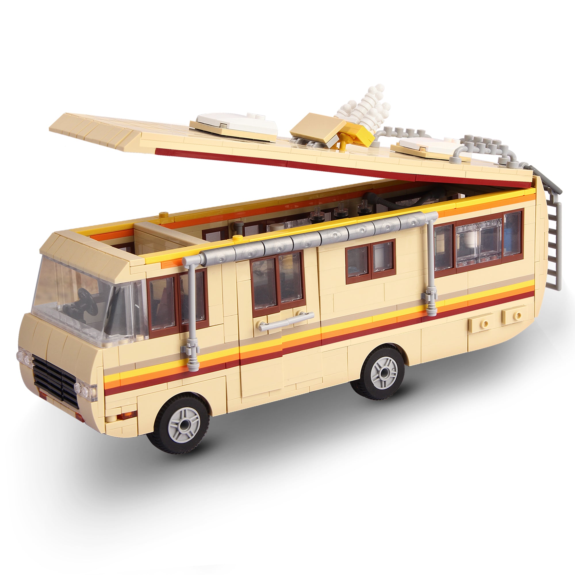 643PCS Classic U.S.Drama Movie TV Breaking Bad Walter White Work Car Pontiacl Lab RV Technical Model Toys Gift