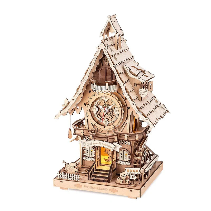 ROKR Cuckoo Clock Mechanical 3D Wooden Puzzle - LC901 | DIY Wooden Model Kit for Adults & Teens