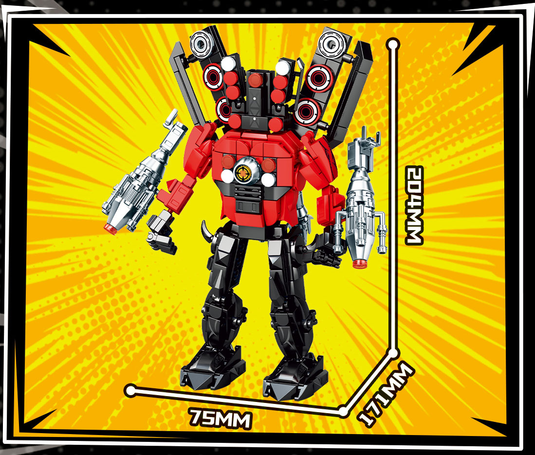 617PCS Toilet Man Vs Monitor Man Game Figures Speakerman Camera Man Dolls Skibidi Doll Building Block Toys MG1395