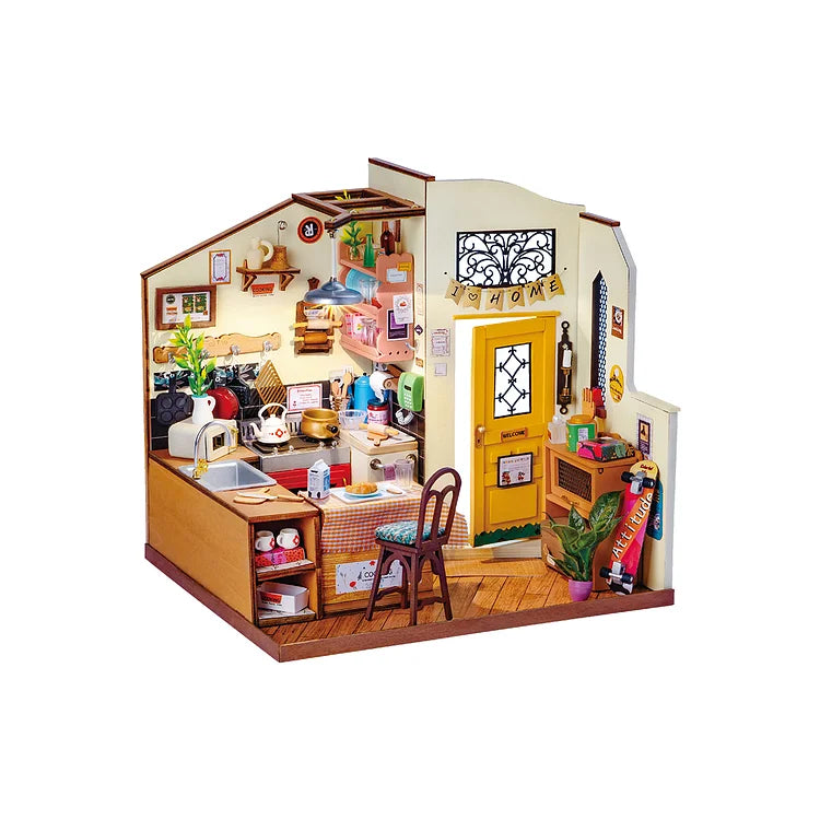 Rolife Cozy Kitchen DIY Miniature House Kit DG159 3D Wooden Puzzle DIYGift For Kids