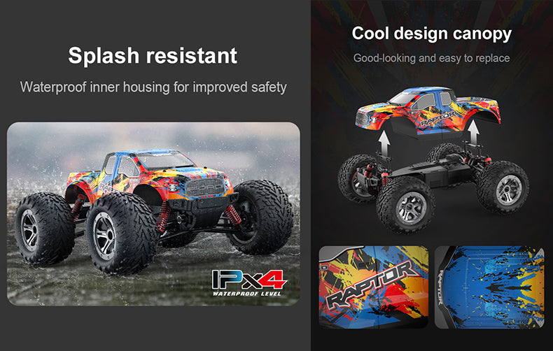 Ford Raptor F-150 RC Buggy Truck Powerful  4 Wheel Drive System Toys Gift for Boys Double E