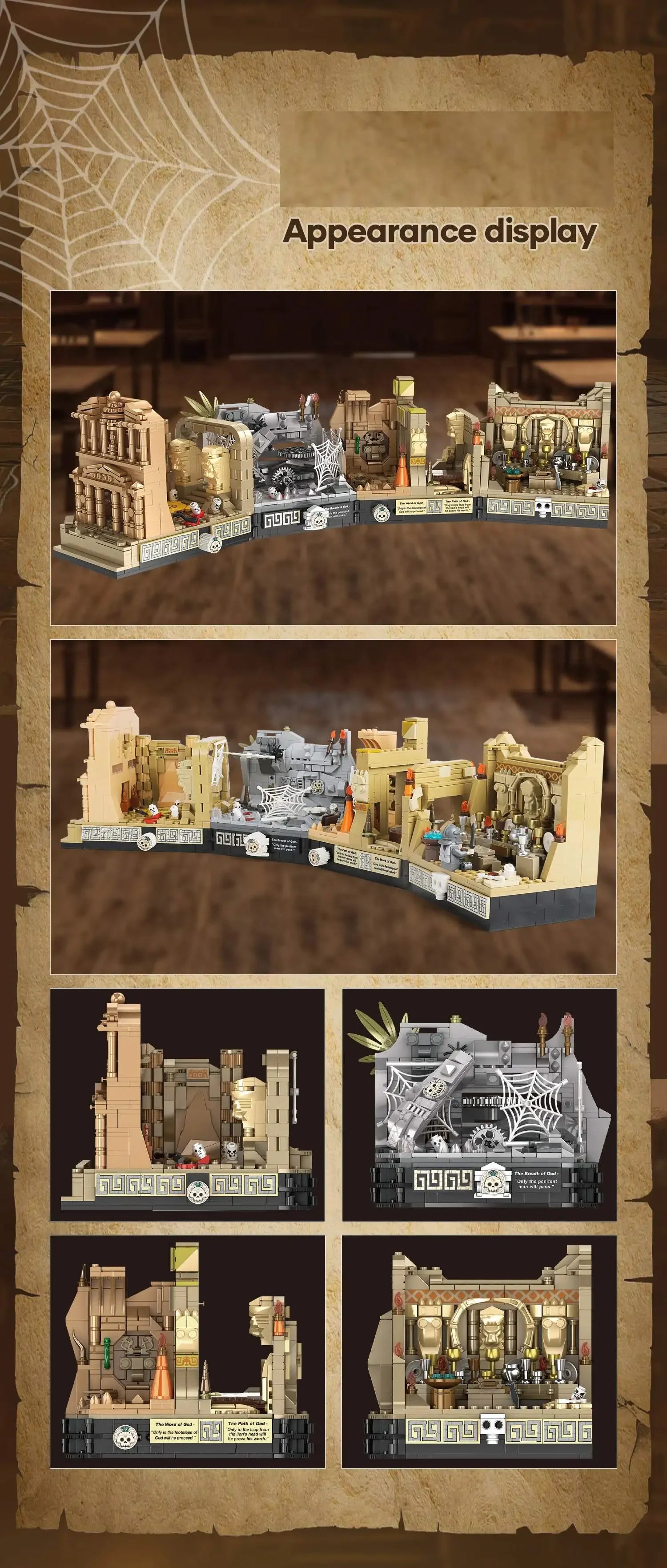 2388PCS Indiana Jones Tomb Adventure Building Blocks Raiders Of The Lost Ark Scenes DIY Model WGC