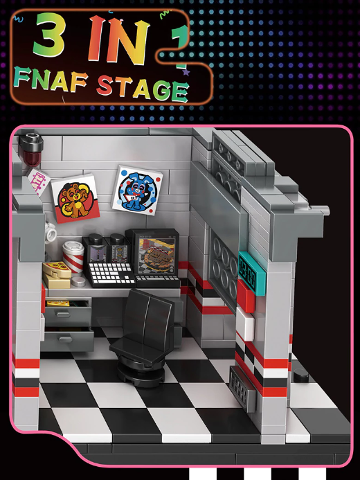 1388PCS Five Nights at Freddy's scene Movie & Game DIY Model Building Blocks WGC