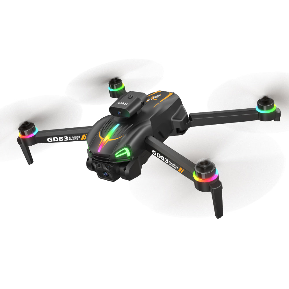 Global Drone GD83 Foldable Drone with 4K Camera | Brushless Motor Quadcopter Under $500, RGB Lights & Compact Design
