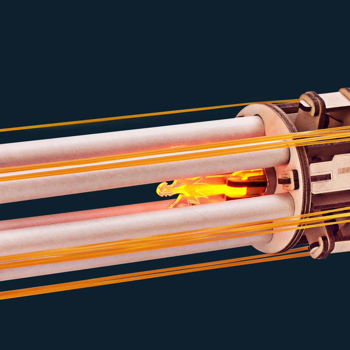 ROKR Rotating-Barrel Machine Toy Gun 3D Wooden Puzzle - LQA01 | Mechanical Wooden Model Kit for Teens & Adults