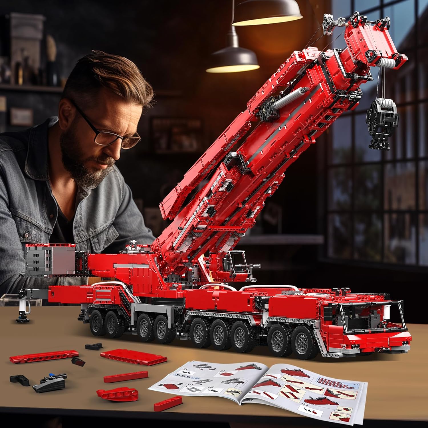 Mould King 17008 Ultimate Liebherr LTM 11200 Remote Controlled Crane Building Sets | 8,506 Pcs
