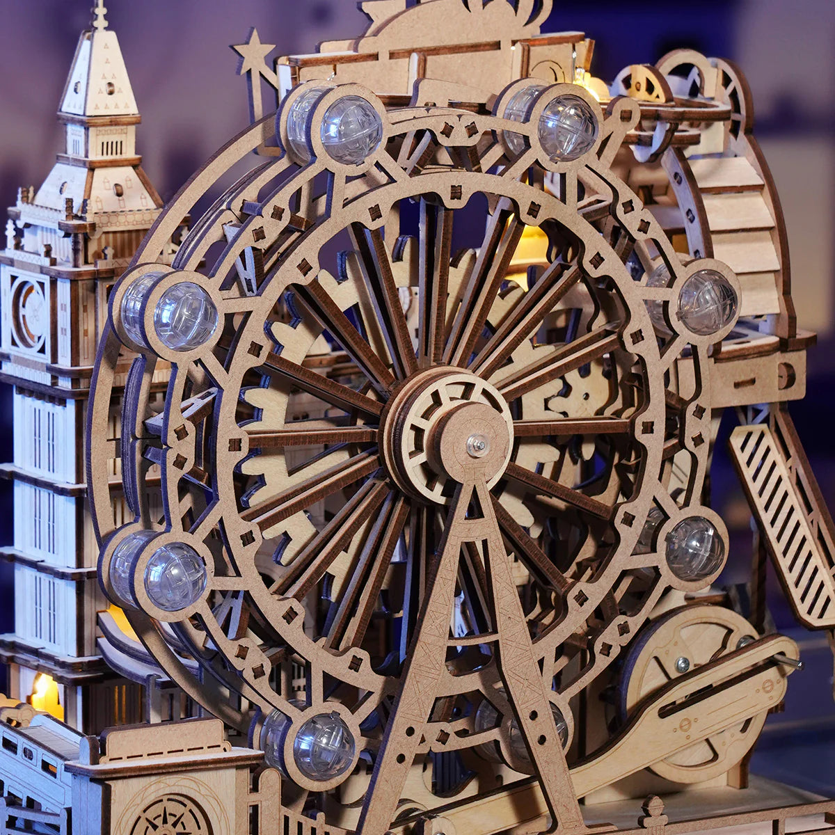 ROKR Marble Travel • London Marble Run Wooden 3D Puzzle - EGB01 | Mechanical Model Kit with Iconic Landmarks