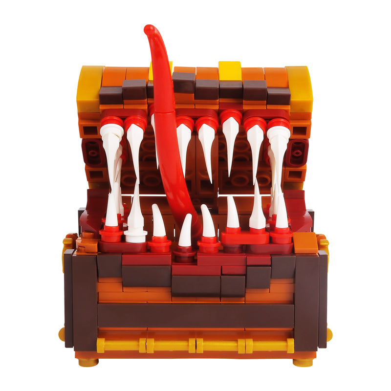 366PCS Mimic Monster Treasure Chest Legendary Collectible Figure Building Block Kit WGC