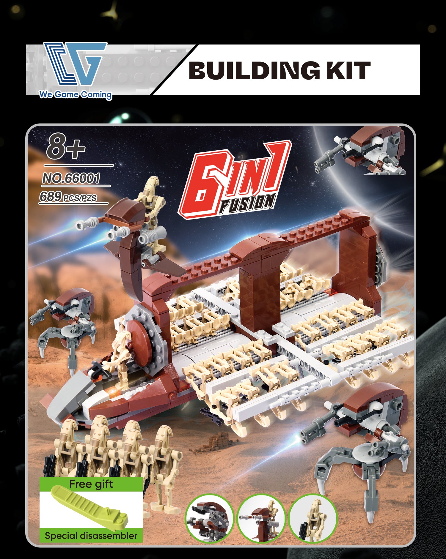 689PCS Star Wars Platoon Model Bricks Platoon Attack Building Blocks Set Machine and Destroyer Robot Bricks Toys For Children Birthday Gifts