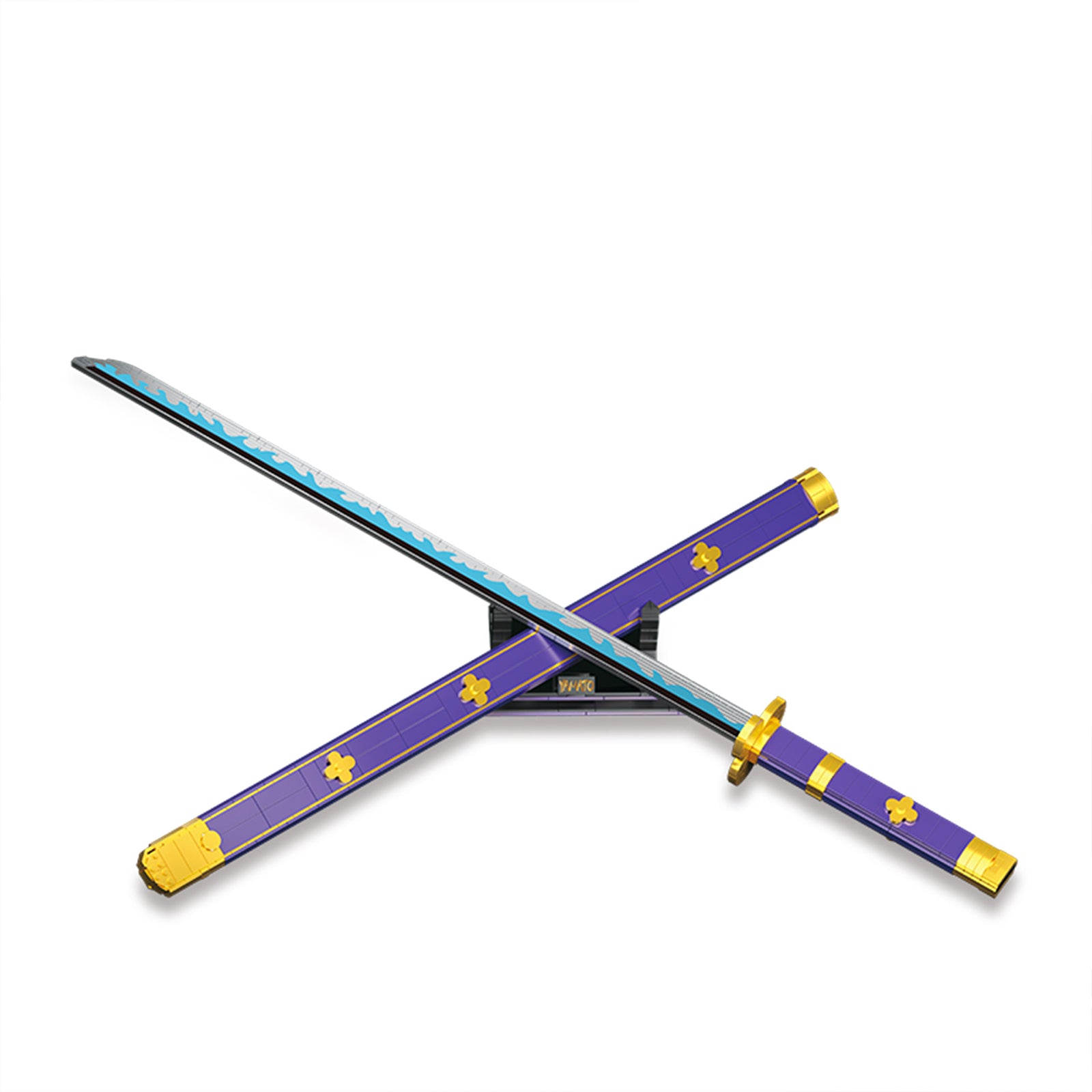 Demon 1502 Zoro Sword Collection Blocks Toys, Katana Model Building Block, Japanese Samurai Sword Bricks, 38" Yamato Sword Set