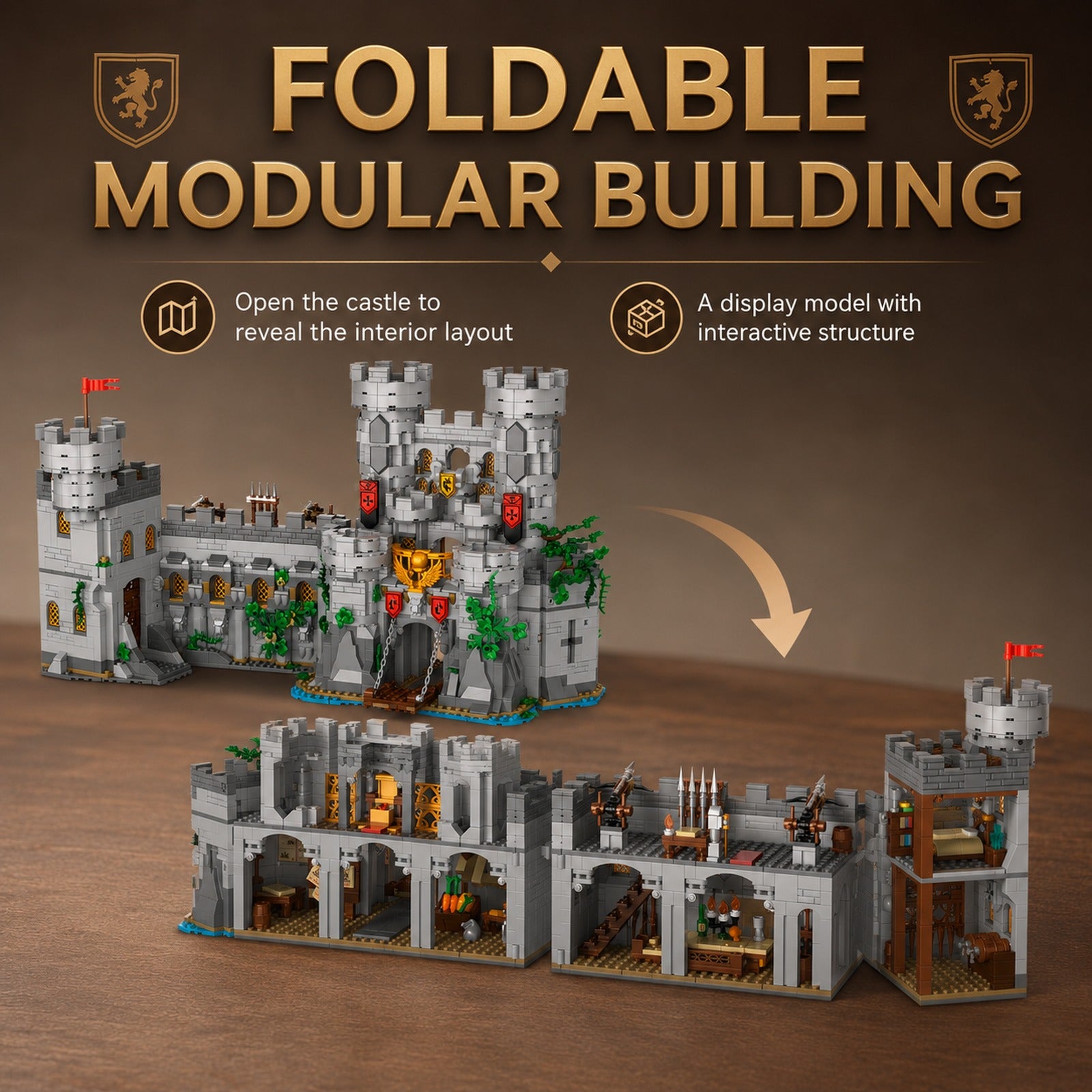 Medieval Sword Castle foldable modular building design