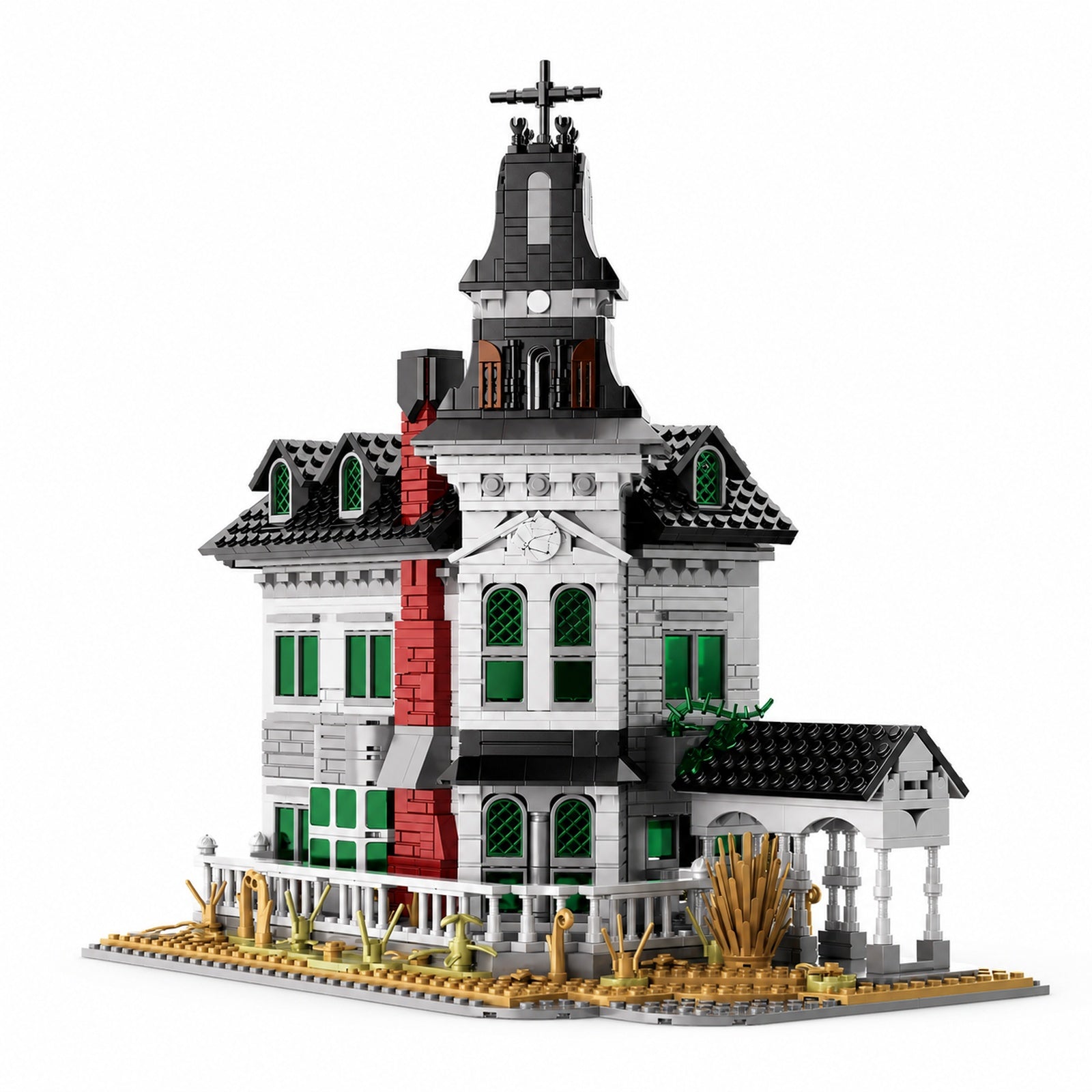 Gothic Victorian Manor Building Blocks Display Set main product view