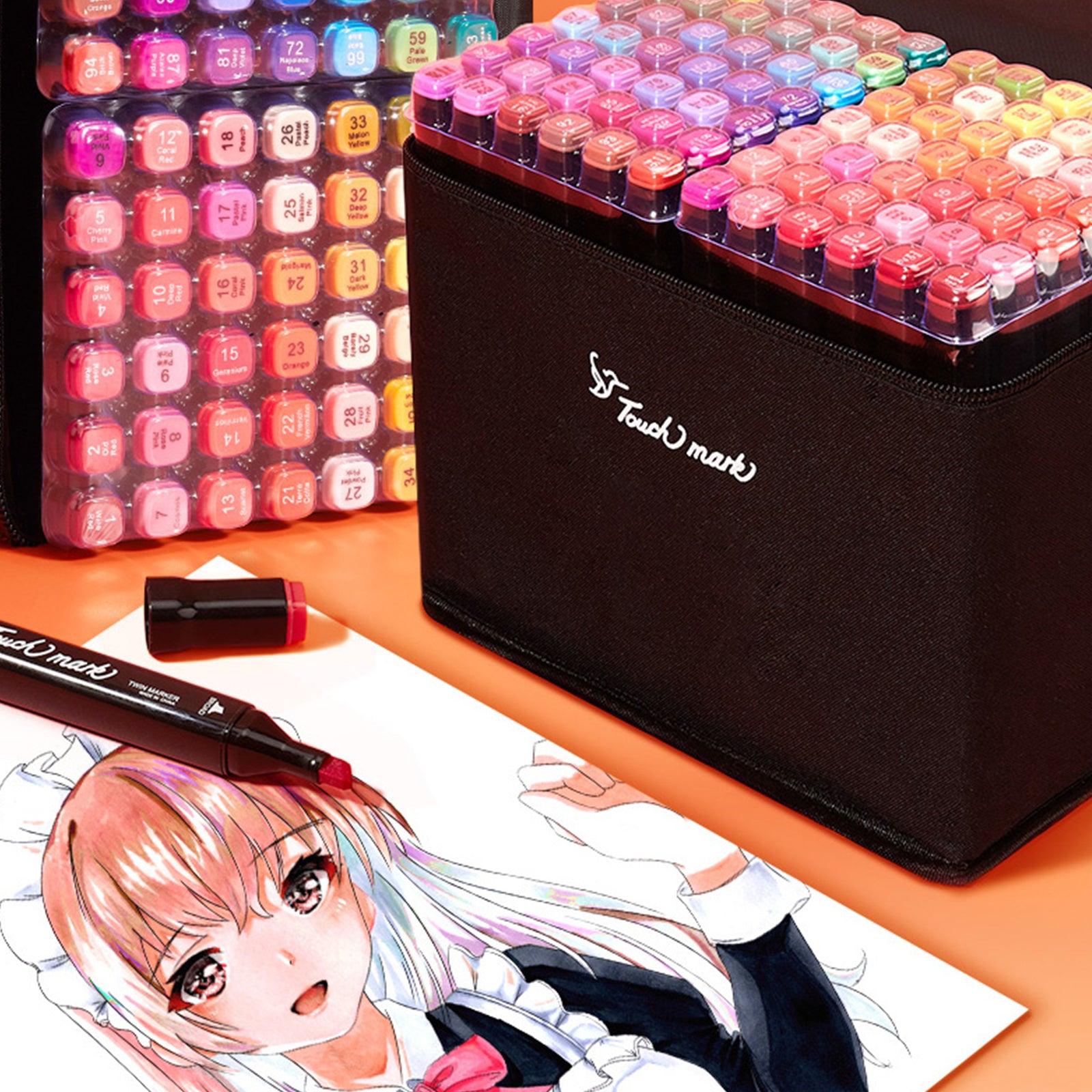 120PCS Colors Alcohol Markers Dual Tips Permanent Art Markers Pen for Kids & Adult, Alcohol-Based Highlighter Pen Sketch Markers for Painting, Coloring, Sketching and Drawing