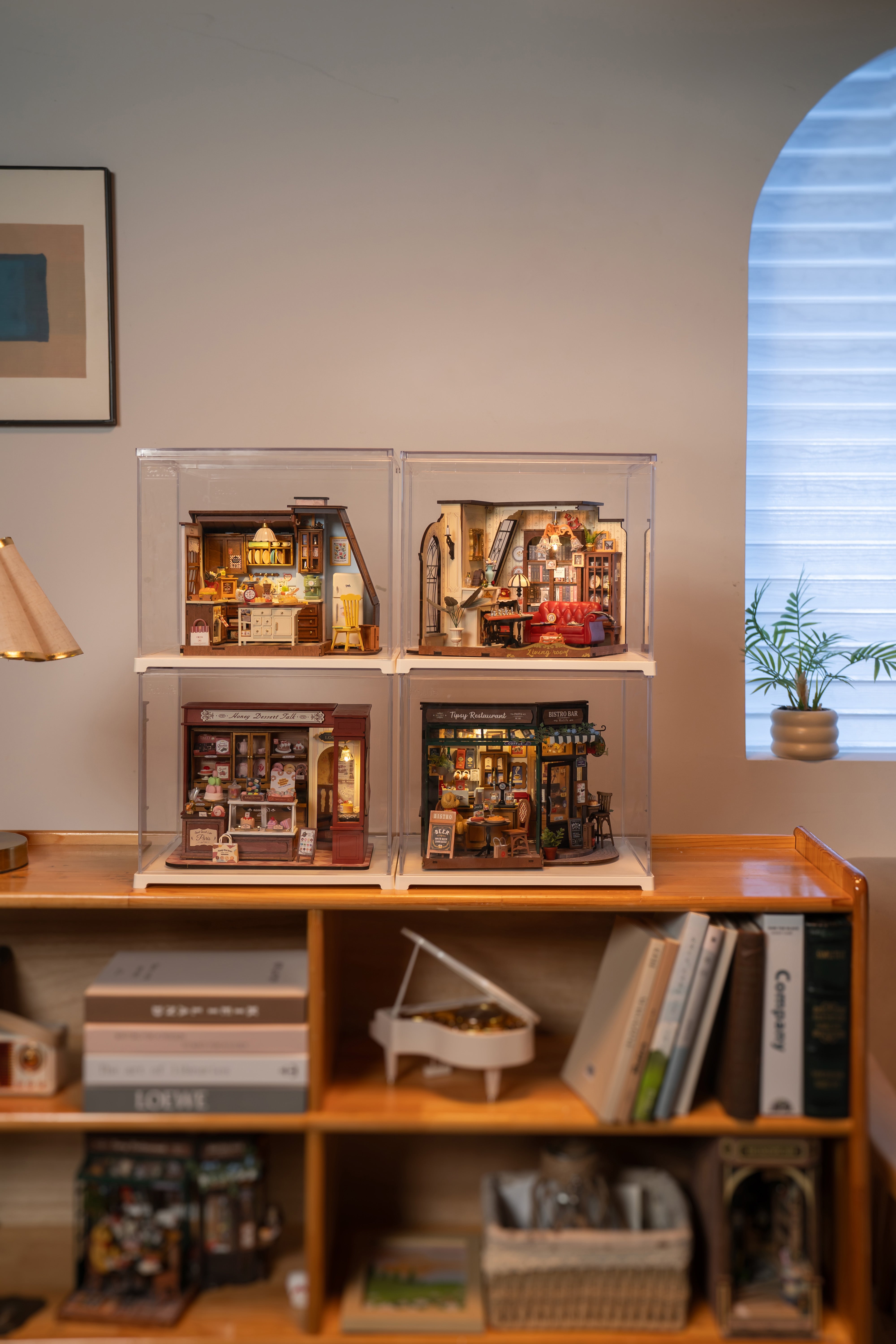 Rolife Catherine's Living Room DIY Miniature House - DG175 | 3D Dollhouse Kit with LED Lights for Adults