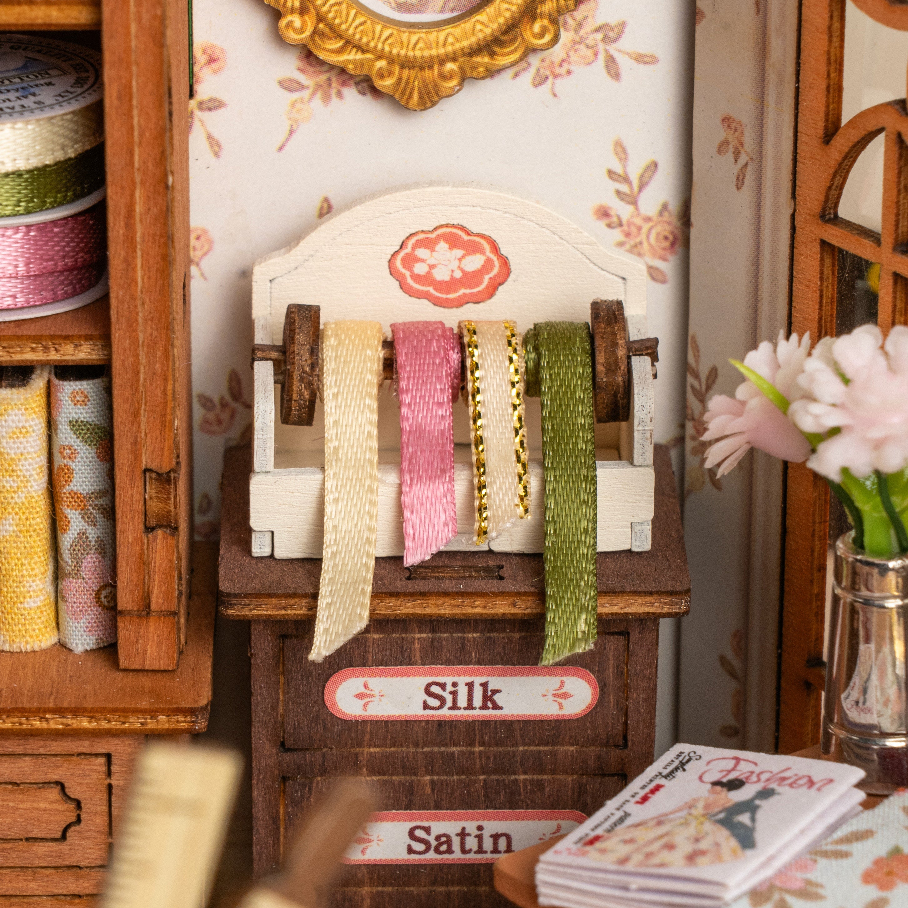 Rolife Elsa's Tailoring DIY Miniature House - DG178 | 3D Dollhouse Kit with LED Lights for Adults