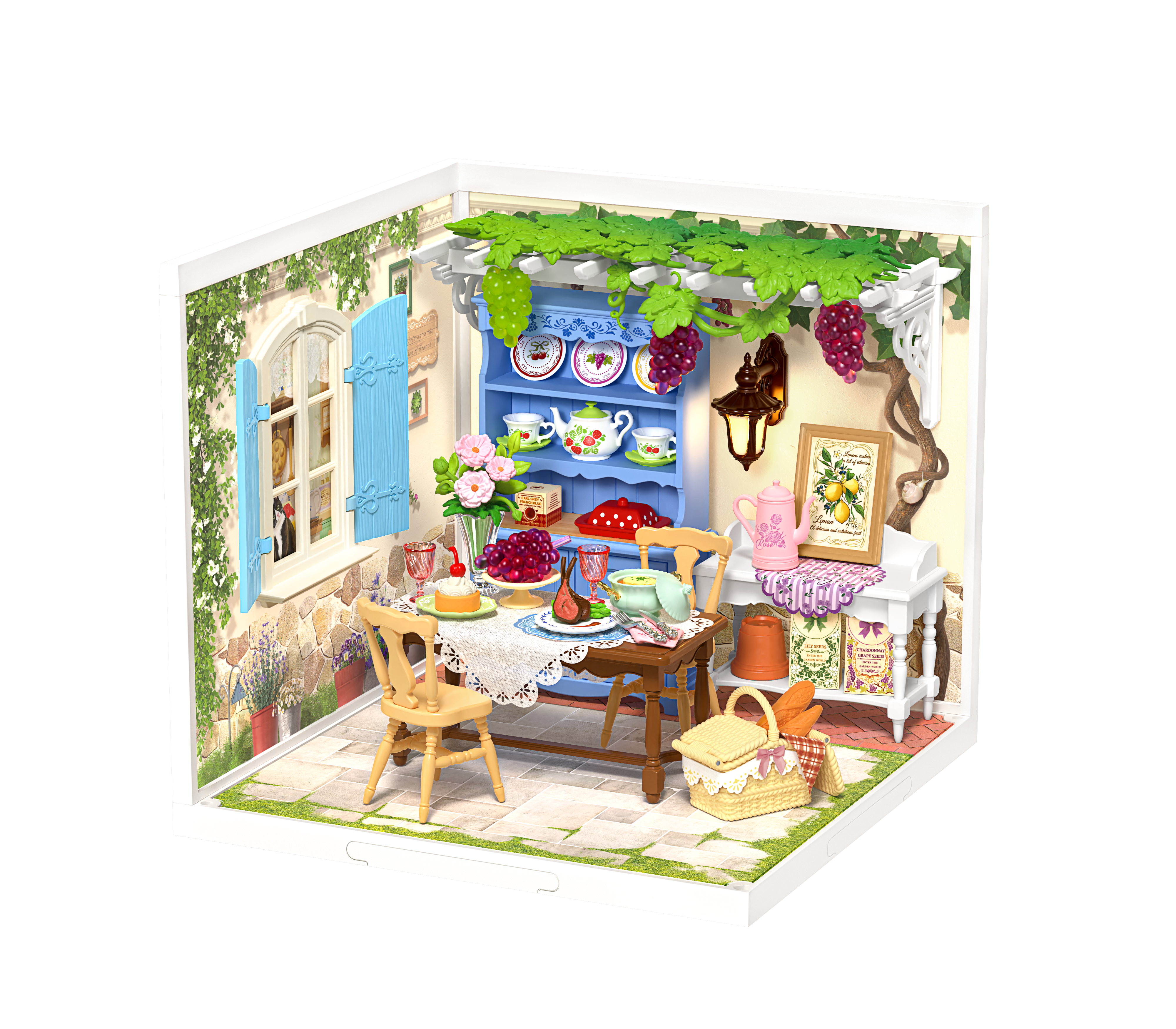 Rolife Midsummer Dream Yard DIY Miniature House - DW025 | 3D Garden Miniature Kit with LED Lights for Adults