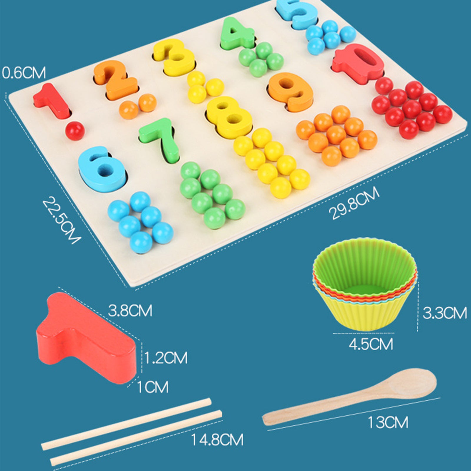 Early Educational Wooden Rainbow Toy Balls Set Color Matching Baby Toys Montessori Kids Education Wooden Montessori Toy