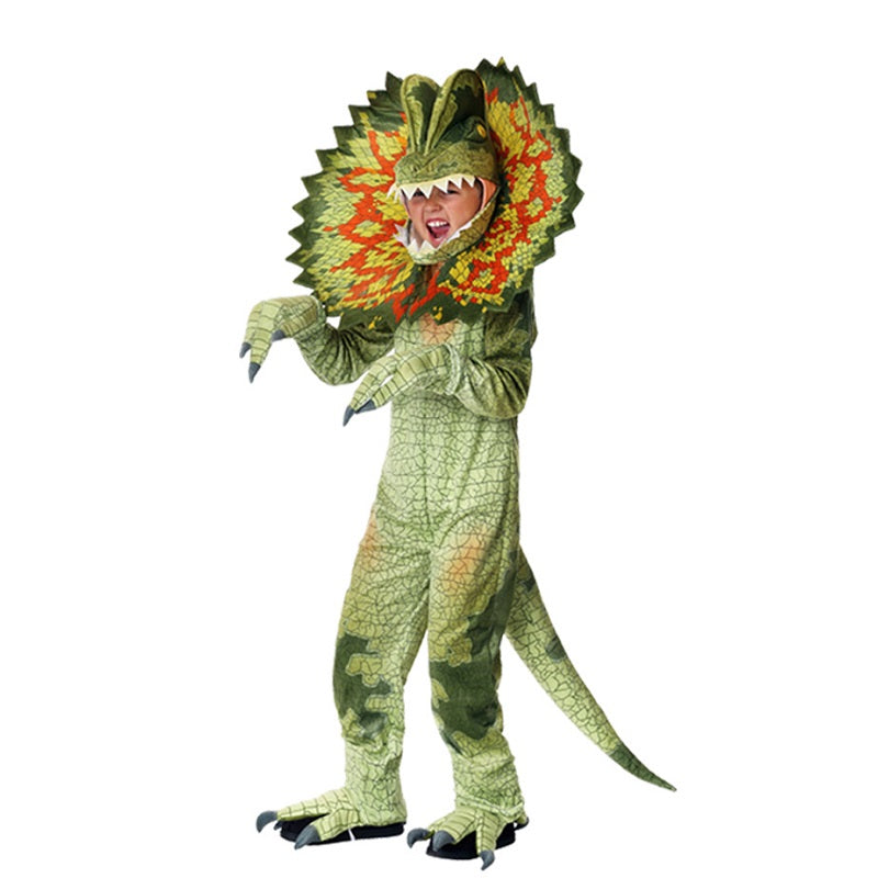 Kids Boys Halloween Cosplay Costumes Child Pretend Green Triceratops Dinosaur Game Party Role Play Dress Up Outfit Book Week Costume