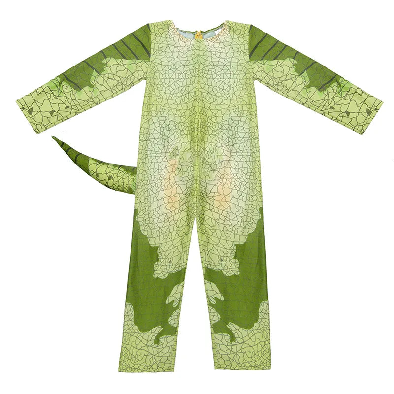 Kids Boys Halloween Cosplay Costumes Child Pretend Green Triceratops Dinosaur Game Party Role Play Dress Up Outfit Book Week Costume