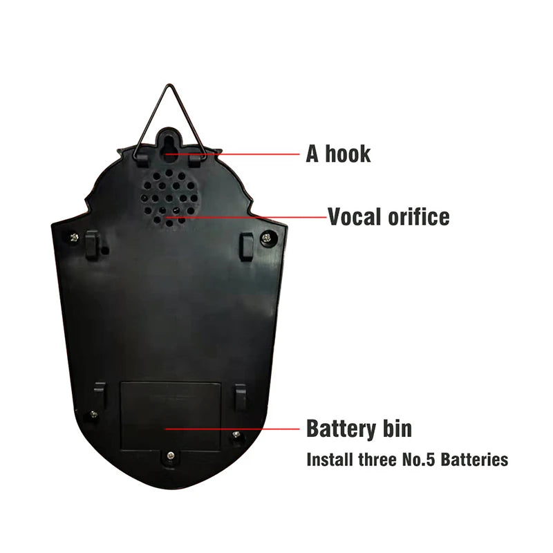 Halloween Doorbell with LED Lightup Eyes Creepy Sound Eyeball Doorbell Halloween Prop Spooky Toy Decoration Book Week Costume