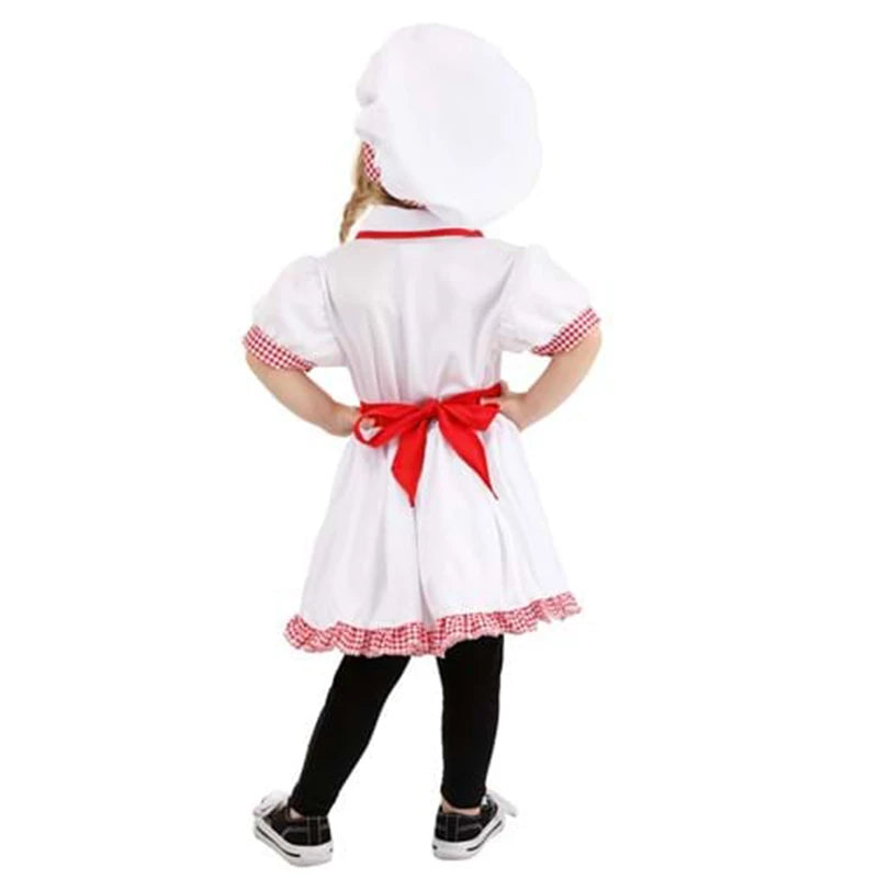 Kid's Doctor Chef Costume Child Chef Coat for Boys Girls Cook Outfi Halloween Children For Kids Uniform Book Week Costume