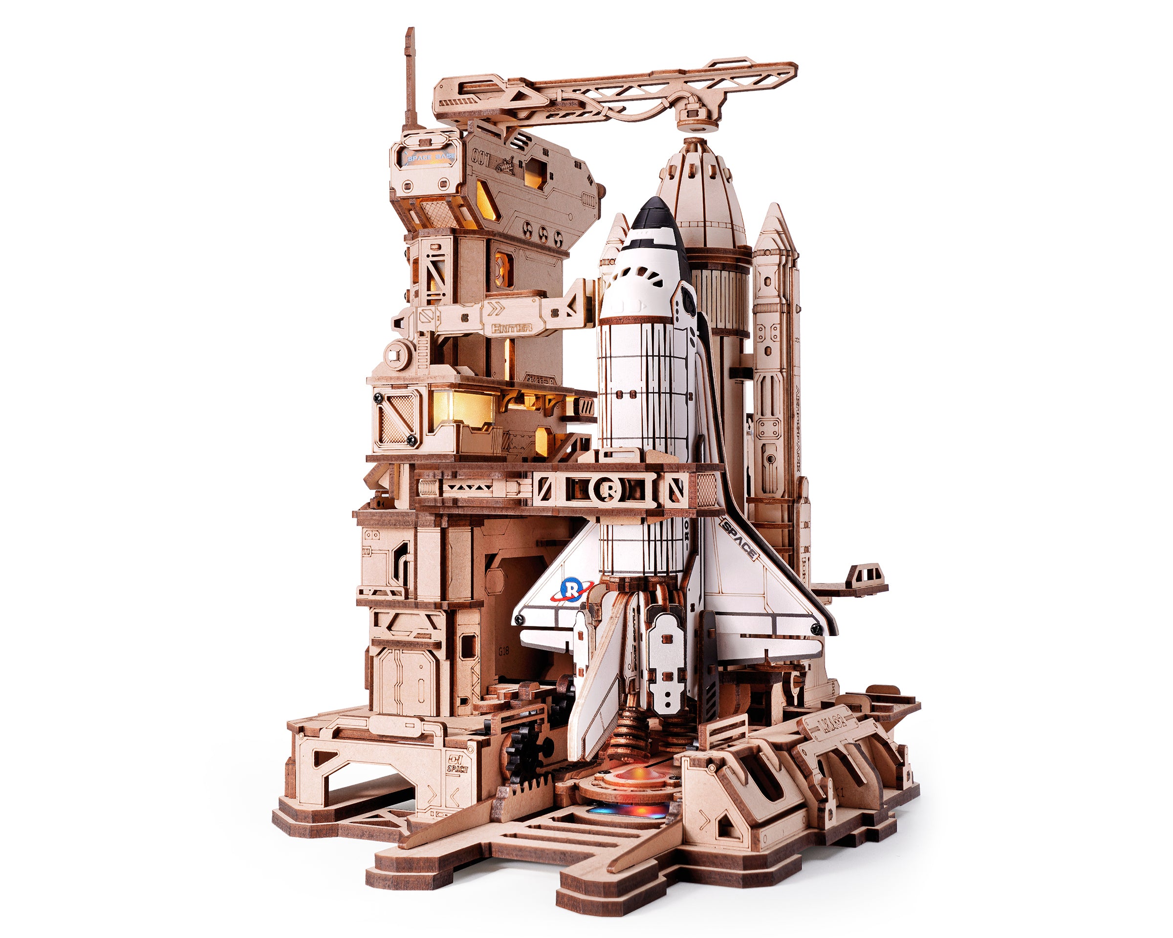 Quay Space Shuttle Kit Di Costruzione In Legno - Modellino 3D Da Assemblaggio (24x17x18 Cm)
