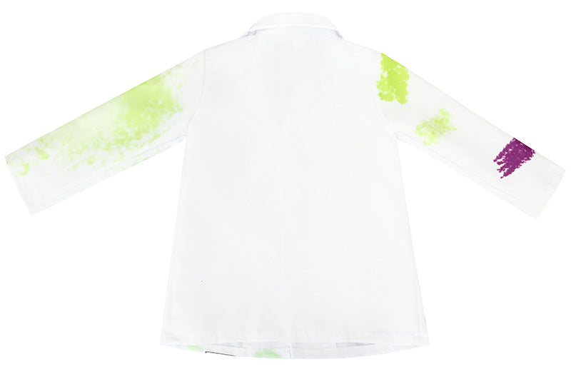 Indoor Boy kids Mad Scientist Outfit Halloween Fancy Dress halloween cosplay includes wig Book Week Costume