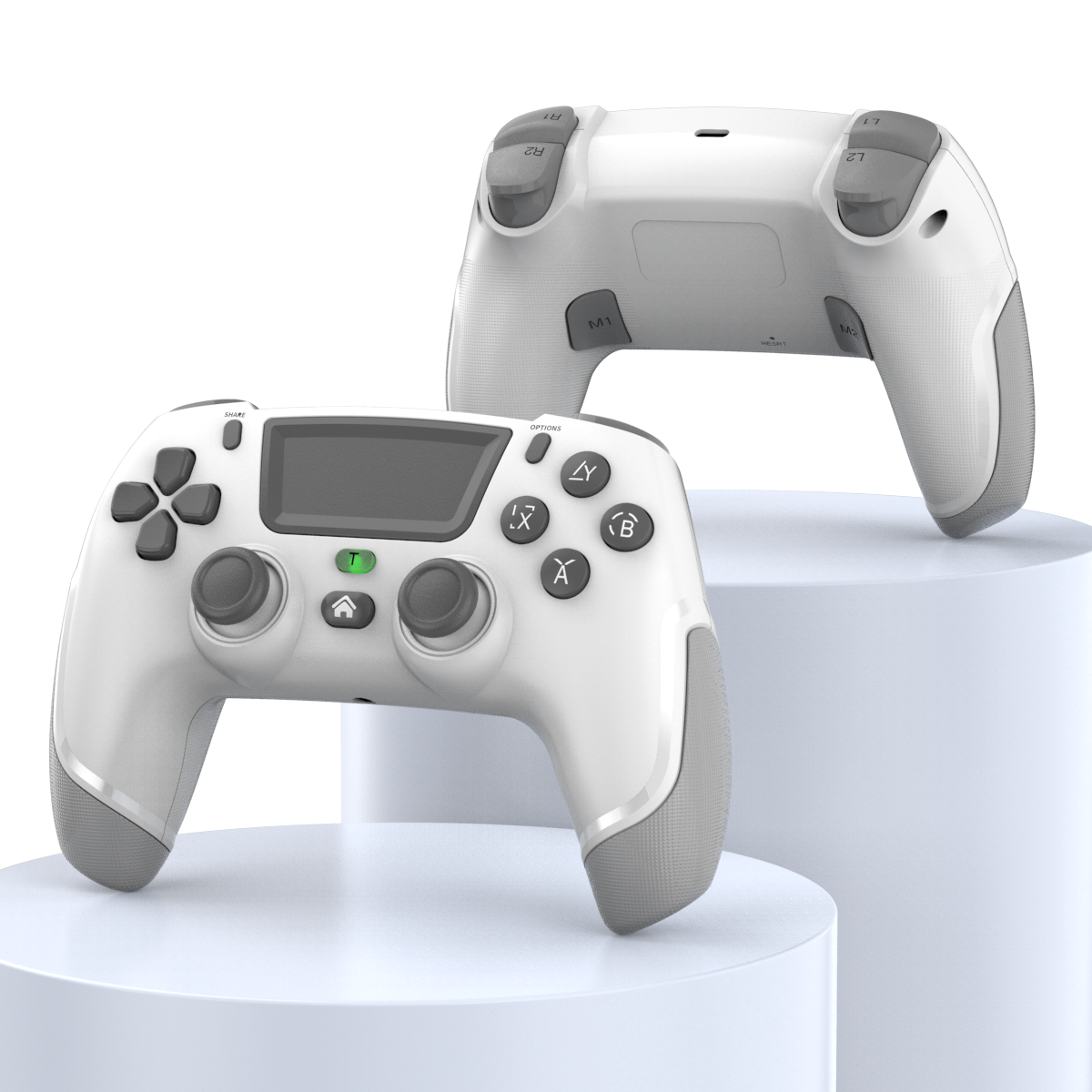 White Wireless BT5.0 Gaming Controller for PS4 Switch Console PC Android IOS Joystick