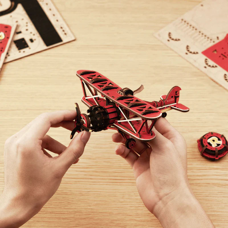 Robotime DIY Gravity Swing Sky Captain - MCD01 | Mechanical 3D Wooden Puzzle with Auto-Swing Feature