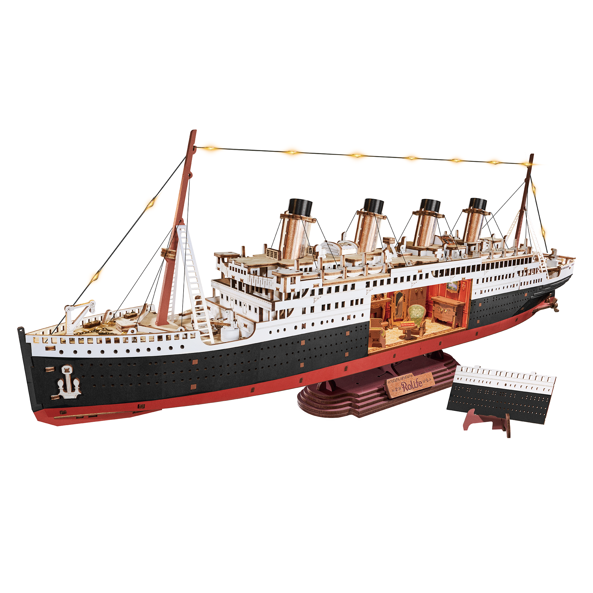 Rolife 1912 Eternal Atlantic Voyager 3D Wooden Puzzle - TGL02 | Titanic Memorial Model with LED Lights