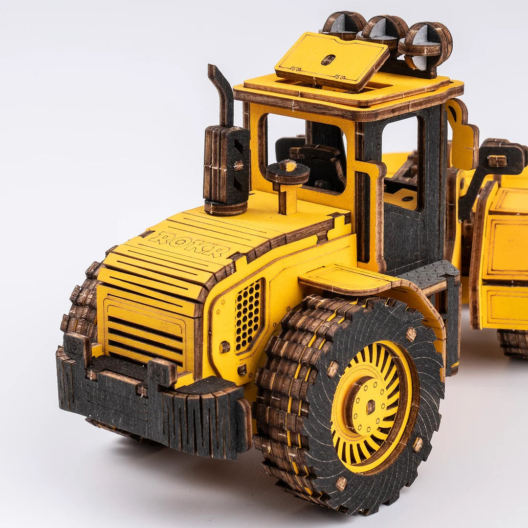 ROKR Bulldozer Engineering Vehicle 3D Wooden Puzzle TG509K Educational Toy for Kids Truck Toys for Gifts